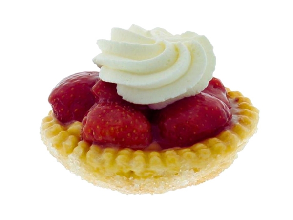 Aardbei schelp met slagroom