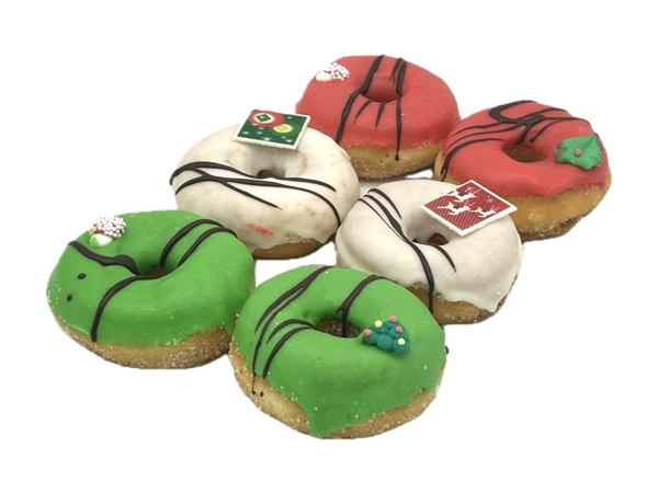 6 mini Kerst donut