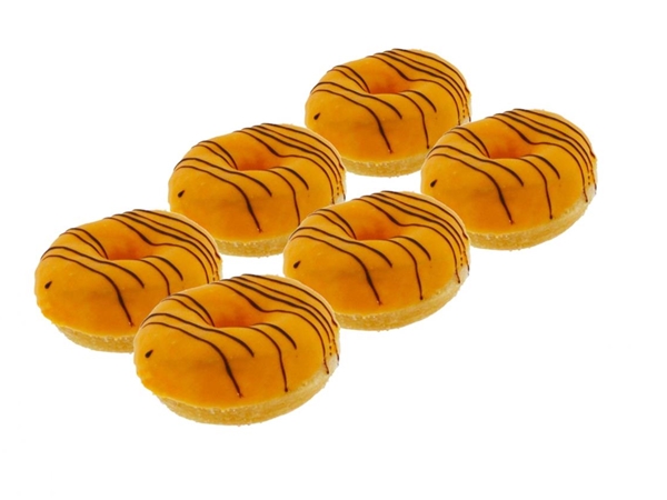 Oranje mini donut per 6